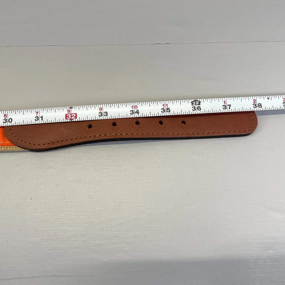 ZEP-PRO Clemson Tigers Belt Mens 34 Fabric Leather Brass NCAA Football - USA